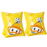 黄色058-2[加厚防] 李宁儿童游泳臂圈成人水袖小孩游泳圈加厚浮袖浮漂手臂圈游泳装备