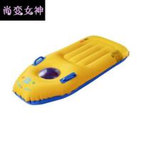 2021新款黄色冲浪板送充气 体智能加厚儿童水上充气冲浪板学游泳踢水浮板飞艇泡沫之夏玩具