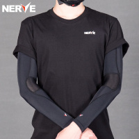 黑 XS NERVE涅夫摩托车骑行冰袖男女夏季机车防晒冰丝袖套骑士护具护肘