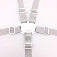 灰白色五点式 儿童餐椅安全带通用推车藤椅五点式绑带婴儿车电动车三轮车保险带