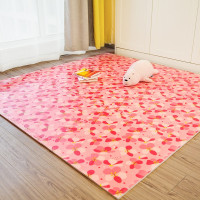 深粉色樱花 热情活泼 60*60*1.0cm(4片装) 日式拼接地垫泡沫阳台女孩卧室ins风地板垫子无味家用爬行垫防水