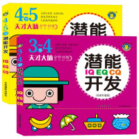儿童智力开发训练早教书籍 3-6岁幼儿左右脑开发图书小班中班亲子游戏书3岁4岁5岁幼儿语言数学思维训练教具潜能开发(I