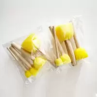 4支蘑菇头 海绵印章颜料拓印绘画工具材料套装蘑菇头画画海绵软章儿童幼儿园