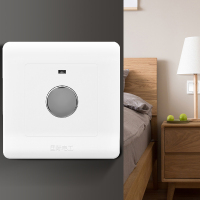 国际电工开关插座面板光控220v自动楼道光二合一触摸延时感应开关