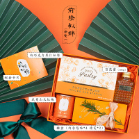 套餐一 前橙似锦 宝宝满月礼盒百日宴喜饼喜蛋诞生十岁周岁生日宴伴手礼儿童回礼