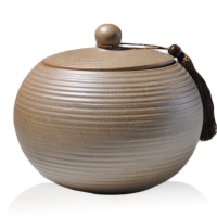 粗陶如意罐 万瓷朝宗通用粗陶陶瓷如意普洱茶叶罐密封罐大号陶罐茶罐储存罐