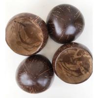 12cm一14cm底部无磨款 天然光面椰子壳香薰蜡烛杯奶昔奶冻碗星空碗