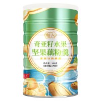 一罐[送杯勺]奇亚籽藕粉 利人利人旗舰奇亚籽桂花坚果藕粉羹500g/罐开水直接冲泡