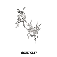 银色左耳单只(耳钉版) 可调节 SUMIYAKI原创生化蝴蝶耳夹耳环一体式耳钉液态金属风高级感耳饰女