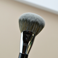 一支 人造纤维 化妆刷53.5便携款 小短柄 扇形 散粉刷余粉刷