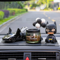 摇头蝙蝠侠+黑色兰博+香薰瓶 +气球+垫子 摇头汽车摆件中控台创意车载香水香薰可爱车内饰品个性男装饰用品