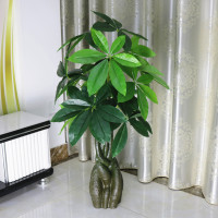 0.9米步步高发财(不含盆) 假树发财树仿真植物落地盆栽大型客厅盆景假花塑料花装饰仿真绿植