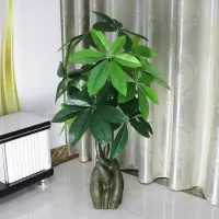 0.9米步步高发财(不含盆) 假树发财树仿真植物落地盆栽大型客厅盆景假花塑料花装饰仿真绿植