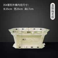 35菱形-喜鹊梅花 卡扣和施工视频 长方形水泥花盆模具盆景塑料模型塑钢罗马柱现浇预制混泥土磨具