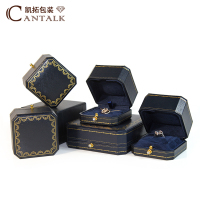 红色对戒盒 戒指盒对c戒盒单个婚礼求婚钻绒布耳钉项链盒收纳首饰包装盒