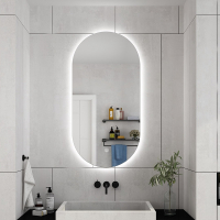 其它尺寸可定制 其他 智能无框椭圆形背面led带灯卫生间镜子壁挂装饰浴室镜防爆化妆镜
