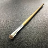 深棕色 小马毛 眼尾扁头眼影刷软毛单只眼部真毛一支小马毛烟熏下眼影刷化妆刷子