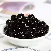 黑珍珠1kg*2包 广禧玫瑰味琥珀色黑珍珠粉圆1kg*2包 珍珠豆珍珠奶茶店专用原材料