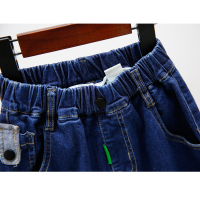 蓝色 吊牌7码 建议身高110cm左右 木瓜汁童装2022夏季儿童柔软牛仔短裤宽松五分裤男女童中裤60352