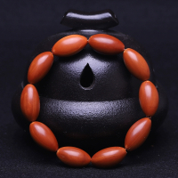 梅林老铁核12x22mm*9颗 20mm以上 橄榄核手串光珠素铁核珠原籽脖挂长串手链老铁核雕佛珠念珠男项链