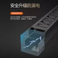 2位插孔32A带空气开关无线 总功率8000W 皓麟PDU机柜电源大功率插座32A 8000W空气开关漏电保护工业接线板