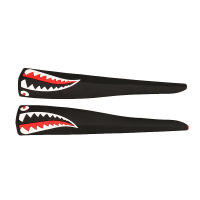 鲨鱼嘴 黑色(侧裙/一对) 汽车前后保险杠防撞条防刮蹭防擦条防磕碰保护贴通用可爱防撞贴条