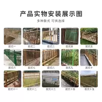 定制款,竹绿色,竹黄色 不锈钢仿竹护栏庭院围栏公园景区仿真竹篱笆栅栏户外围栏仿竹围栏
