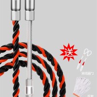 三股5米(圆头) 水电工穿线器穿管引线拉线过直角弯F线槽疏通穿孔器穿管器光纤线