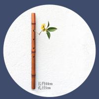竹笛款 中 壁挂插花器挂件花架梅鹿竹紫竹竹编花盆花篮茶室会所装修日式花道