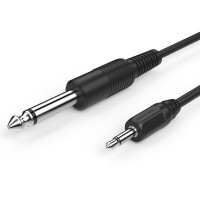 QS6712 3.5转6.5公对公[Q385] 1米 秋叶原3.5转6.5公对公音频线手机电脑音箱音响连接线6.35功放