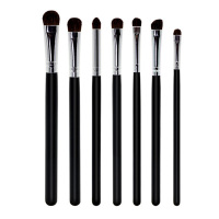 黑银 7支小马毛 小马毛 小马毛7支眼影刷套装动物毛真毛套刷初学者晕染鼻影刷化妆刷工具