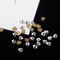 白色3颗 牙钻饰品牙饰牙齿装饰贴镶钻闪亮爱心形胶粘套装水晶石牙钻自己粘