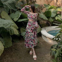 一字肩上衣 S 成套搭配女装2022性感碎花一字肩上衣大摆开叉半身裙套装女两件套