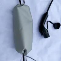 灰色充电器防雨袋 电动车充电器防水罩充电器防雨包插座插头插板防水袋保护充电器雨