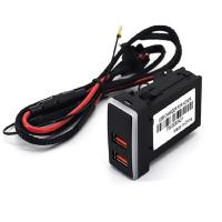 本田双车充 带氛围灯 适用于本田Stepwgn步威改装车载充电器QC3.0双充USB 双充电压插座