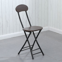 胡桃黑架 双梁加固型 折叠椅子凳子家用餐椅靠背椅培训椅学生宿舍椅简约便携电脑椅圆凳