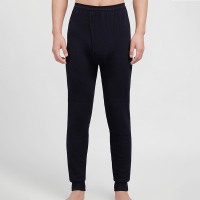 藏青 165(M) 宜而爽保暖裤男士三层保暖夹棉棉裤冬季加厚护膝贴片秋裤