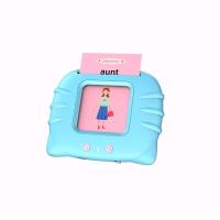 M1猫头双语112张双面卡片蓝色 小布叮卡片式早教机婴幼儿童早教卡片机益智启蒙双语英语单词闪卡