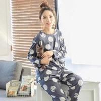 薄款[米奇头]拼色 M 80-100斤 80-200斤加肥加大码睡衣女夏胖妹妹宽松春秋长袖宽松款月子服套装