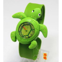 绿色海龟(石英表) 儿童玩具手表2-3岁男孩卡通奥特曼女孩幼儿小猪佩奇啪啪圈拍拍表