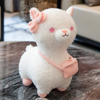 粉色羊驼公仔 23厘米 可爱羊驼公仔毛绒玩具抱枕女生睡觉布娃娃安抚大号男生款玩偶软萌