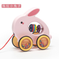 拖拉卡通小白兔?(袋装)? 《小号》 宝宝学步小狗车小车拉车婴儿童拉绳拉线1-2-3岁一岁玩具男孩拖拉