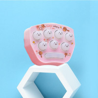 [粉色]掌上打地鼠带电池 迷你打地鼠儿童掌上练手速游戏机带灯光音乐益智玩具幼儿园小礼物