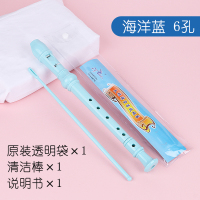 银标6孔-海洋蓝 天鹅竖笛6孔德式高音8孔小学生用初学者六孔八孔儿童入门笛子乐器