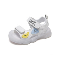 白色 21码/内长13.5cm 男宝宝凉鞋夏季婴儿1一2岁小童3包头4软底儿童防滑男童学步鞋女宝