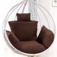 深棕色 大号坐垫套(换洗外罩) 吊篮坐垫单人吊兰可拆洗鸟巢秋千垫子吊椅靠垫藤摇篮加厚一体椅垫