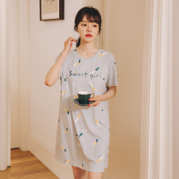 浅兰 M 哺乳睡裙产后月子服喂奶连衣裙夏天孕妇睡衣女夏季薄款家居裙夏装