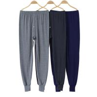 蓝色 4xl 190-235 。男士保暖裤宽松男装200斤男款穿里面柔软中老年人单件秋裤男裤