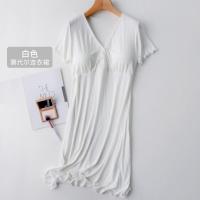 白色 L 哺乳睡裙夏季薄款喂奶衣哺乳上衣中长款产后孕妇连衣裙月子服短袖