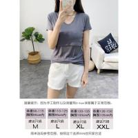 显瘦款 V领 深灰色 (莫代尔薄款) M 哺乳衣辣妈款哺乳上衣夏装哺乳期夏季女装短袖喂奶外出月子服春夏
